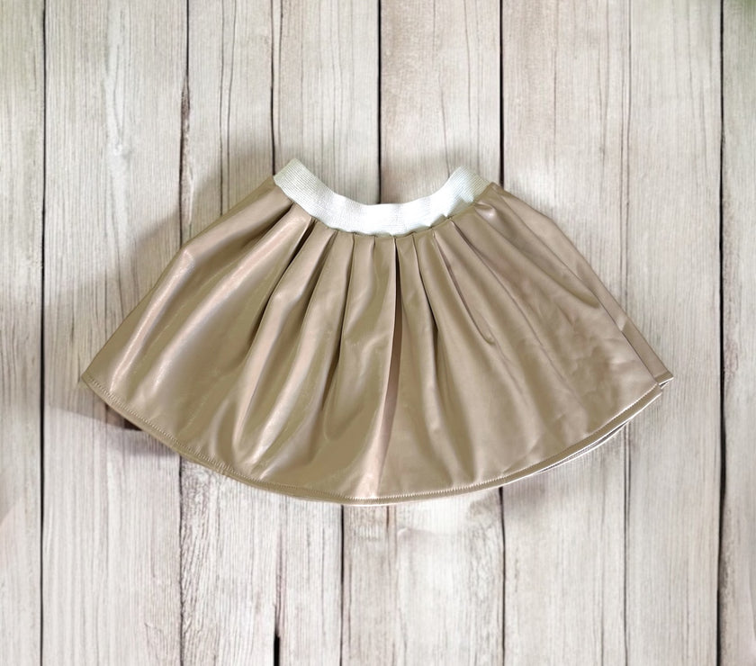 Beje leather skirt