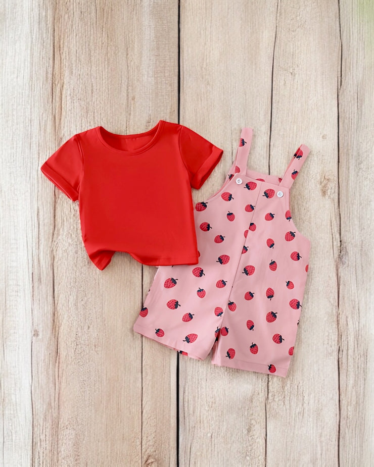 Cotton jabrdin Jumpsuit With Cotton Red Tshirt                         سيتم تنفيذ المنتج بالكمية المحجوزه بالدفع المسبق فقط هذا المنتج تسليم بعد 30-2-2025