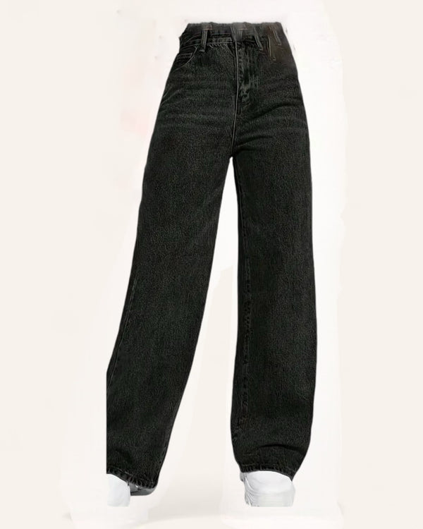 Women Black jeans wide leg               حجز واستلام بعد 15-10