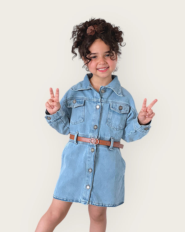 Jeans Blue Dress ( بدون حزام )