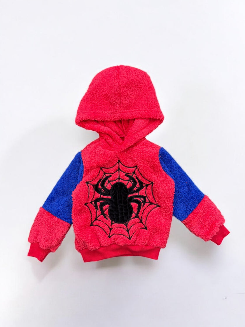 Spiderman fur hoodie blue/red