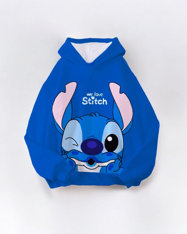 Stitch Melton Hoodie  هذا المنتج تسليم بعد 15-2-2025