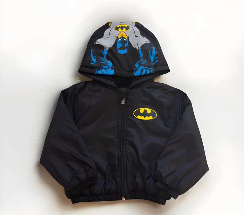 Outlet batman  jacket مشكلة طباعة) مبطن فرو بالكامل)