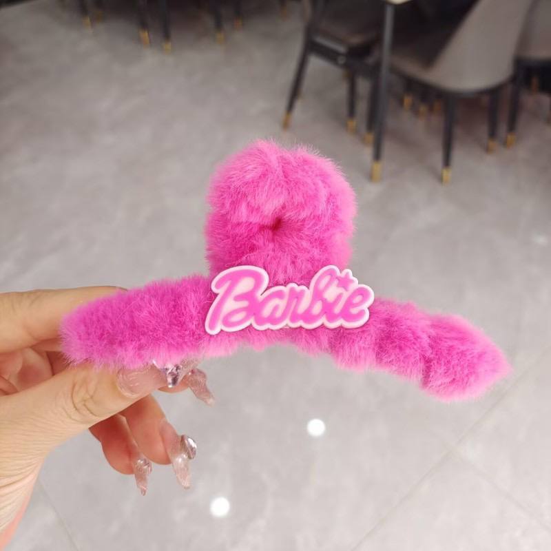 Plush Barbie Hair Clips